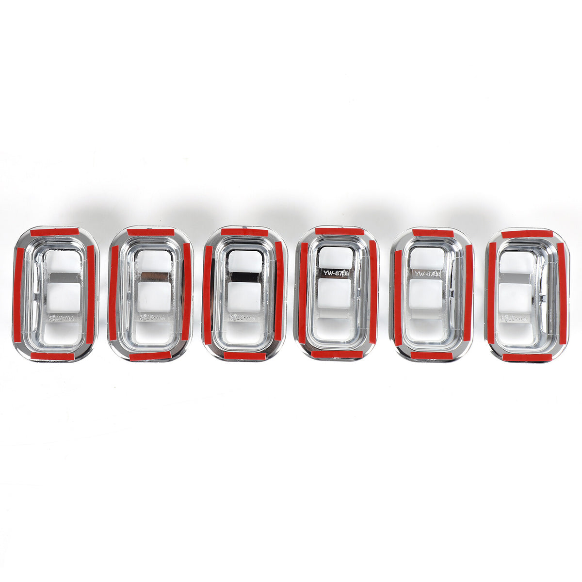 ABS Silver Front & Rear Roof Light Guard Cover Trim Set For Hummer H2 2003-09 US 5