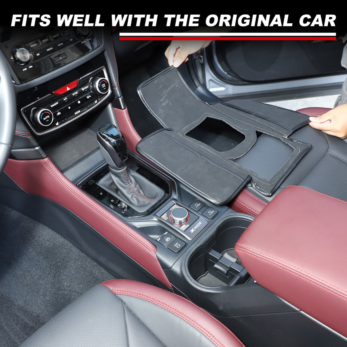 Suede Cloth Center Console Gear Shift Trim Cover For Subaru Forester SK 19-24 US 6