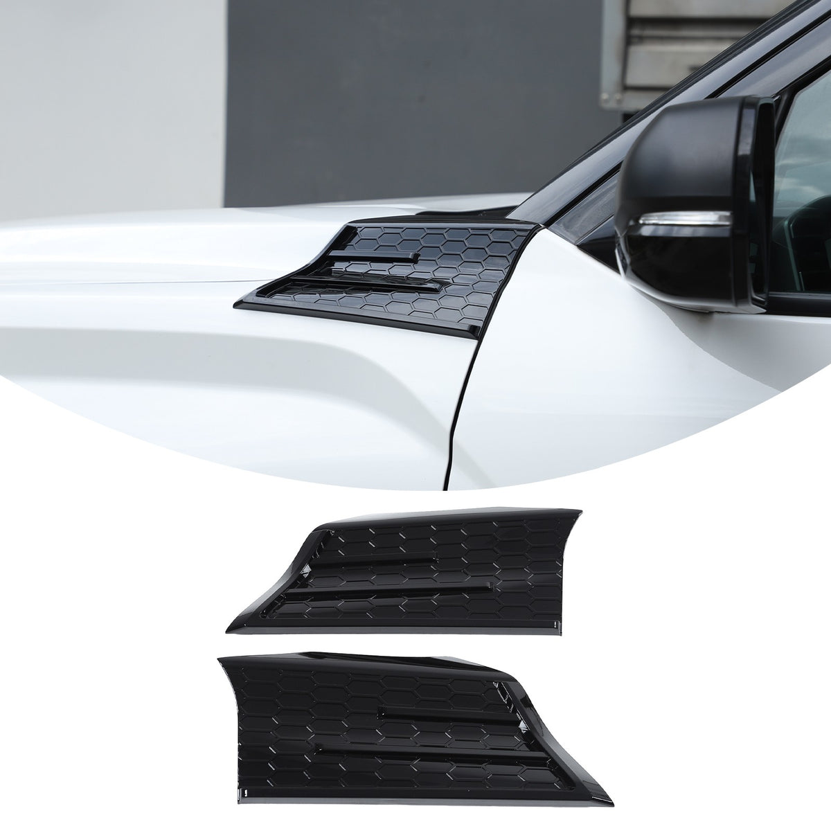 Glossy Piano Black Fender Upper Decoration Cover Trim For Toyota Tundra 2022+ US 6