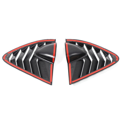 ABS Carbon Fiber Rear Side Window Louver Shutter Cover For Seat Leon MK2 08-12 7