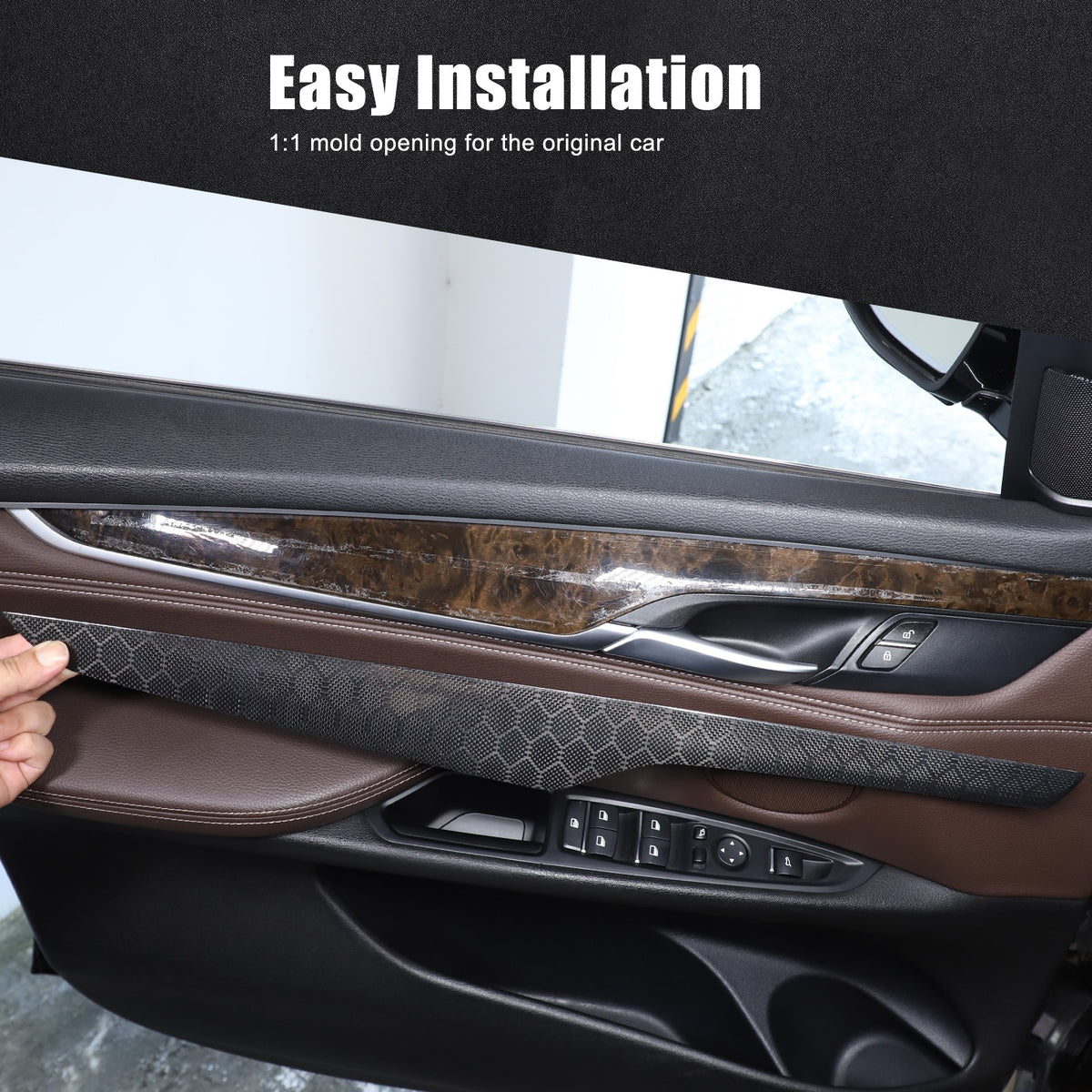 Hondycomb Carbon Fiber Interior Door Panel Trim Cover For BMW X5 X6 F15 F16 14+ 10