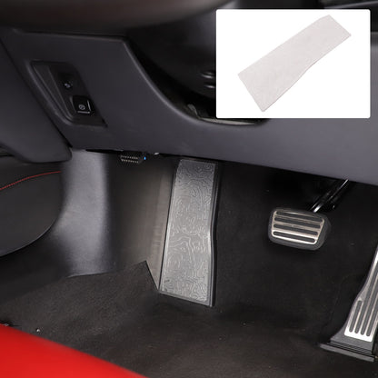 Silver Stainless Steel Left Foot Rest Pedal for Corvette C8 2020+ 10