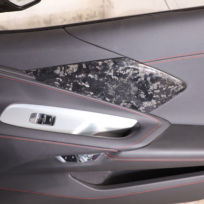Forged Carbon Fiber Interior Door Speaker Cover For Corvette C8 Z51 Z06 1LT 20+ 9