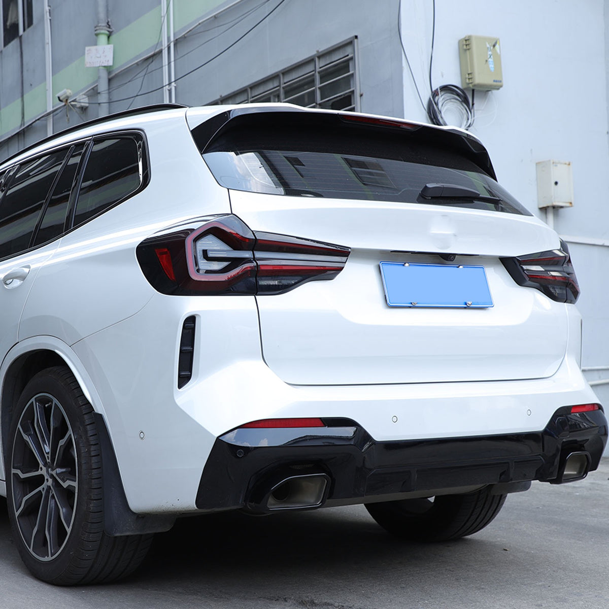 Steel Glossy Black Exhaust Tailpipe Tip Trim For BMW X3 G01 X4 G02 2022-2024 3