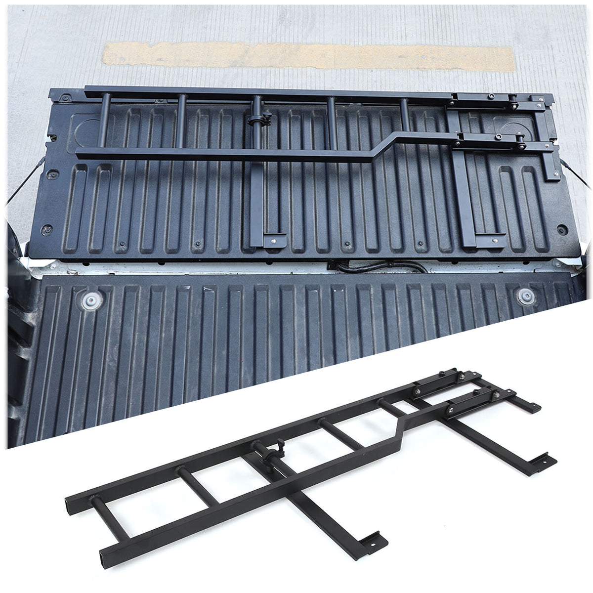 Pickup Foldable Truck Tailgate Ladder Foot Step Ladder For Toyota Tundra 22+ US 24