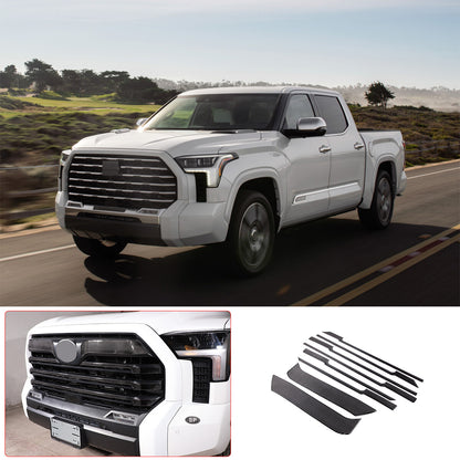 Carbon Fiber Front Grill Grille Inserts Cover Trim For Toyota Tundra 2022-23 2