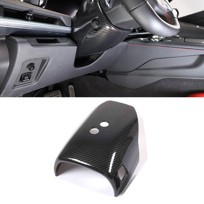 Carbon Fiber ABS Steering Wheel Base Lower Cover Trim For Corvette C8 2020-26 2