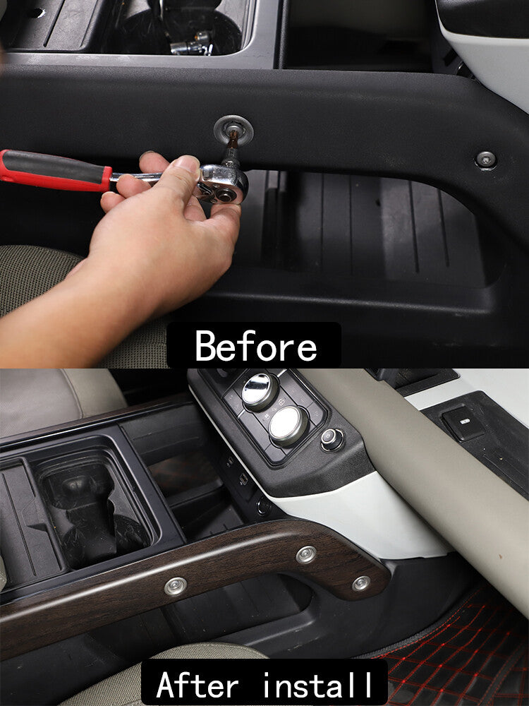 Replace ABS Oak Grain Center Console Gear Side Trim For LR Defender 2020-24 15