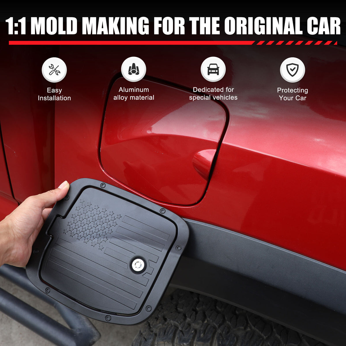 Star Alloy Locking Fuel Door Gas Tank Cap Cover Lock Key For Toyota Tacoma 16-23 15