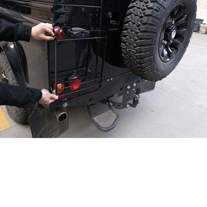 Silver Taillight Lamp Decor Cover Guards For Land Rover Defender L316 2004-2018 2