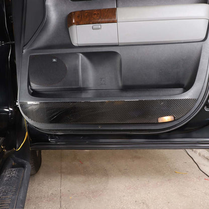 4PCS Carbon Fibre Door Panel Bottom Anti-kick Trim For Toyot-a Tundra 2007-2013 6