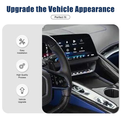 Real Carbon Fiber Dashboard Center A/C Vent Trim For Corvette C8 2026+ US 15