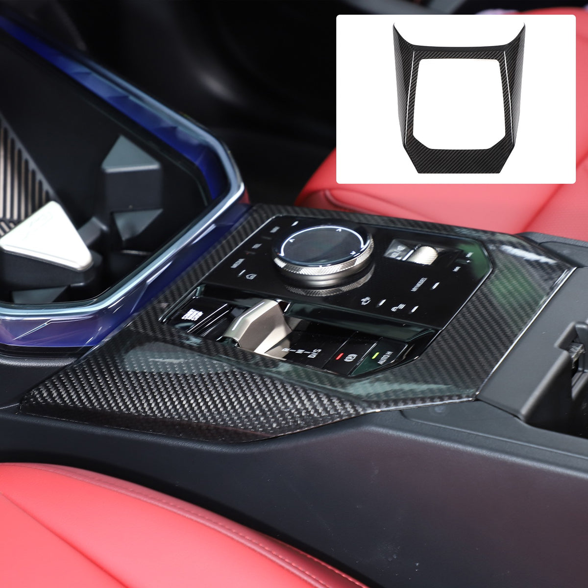 Real Carbon Fiber Center Console Gear Shift Panel Trim For BMW X3 G45 2025+ 18