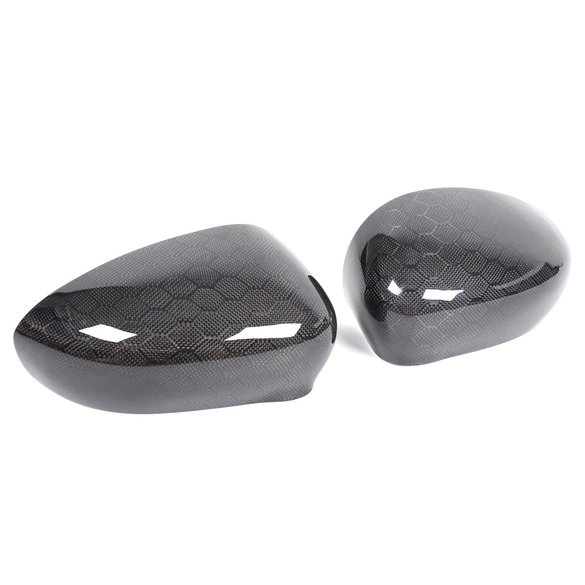 Honeycomb Carbon Fiber Exterior Side Mirror Trim For Fiat 500 Abarth 595 2010+ 18