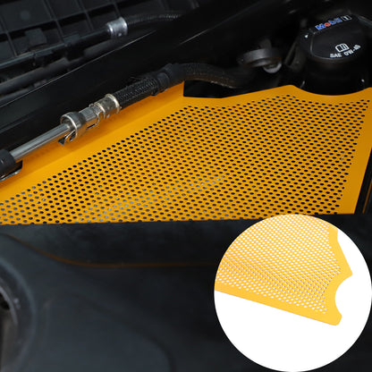 Yellow Steel Engine Hood Compartment Panel Trim Cover For Corvette C8 Z06 20-26 3