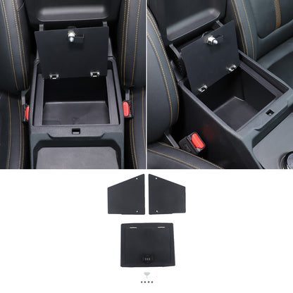 Center Console Safe GUN Armrest Storage Lock Box Tray For Ford Ranger T9 2023+ 2