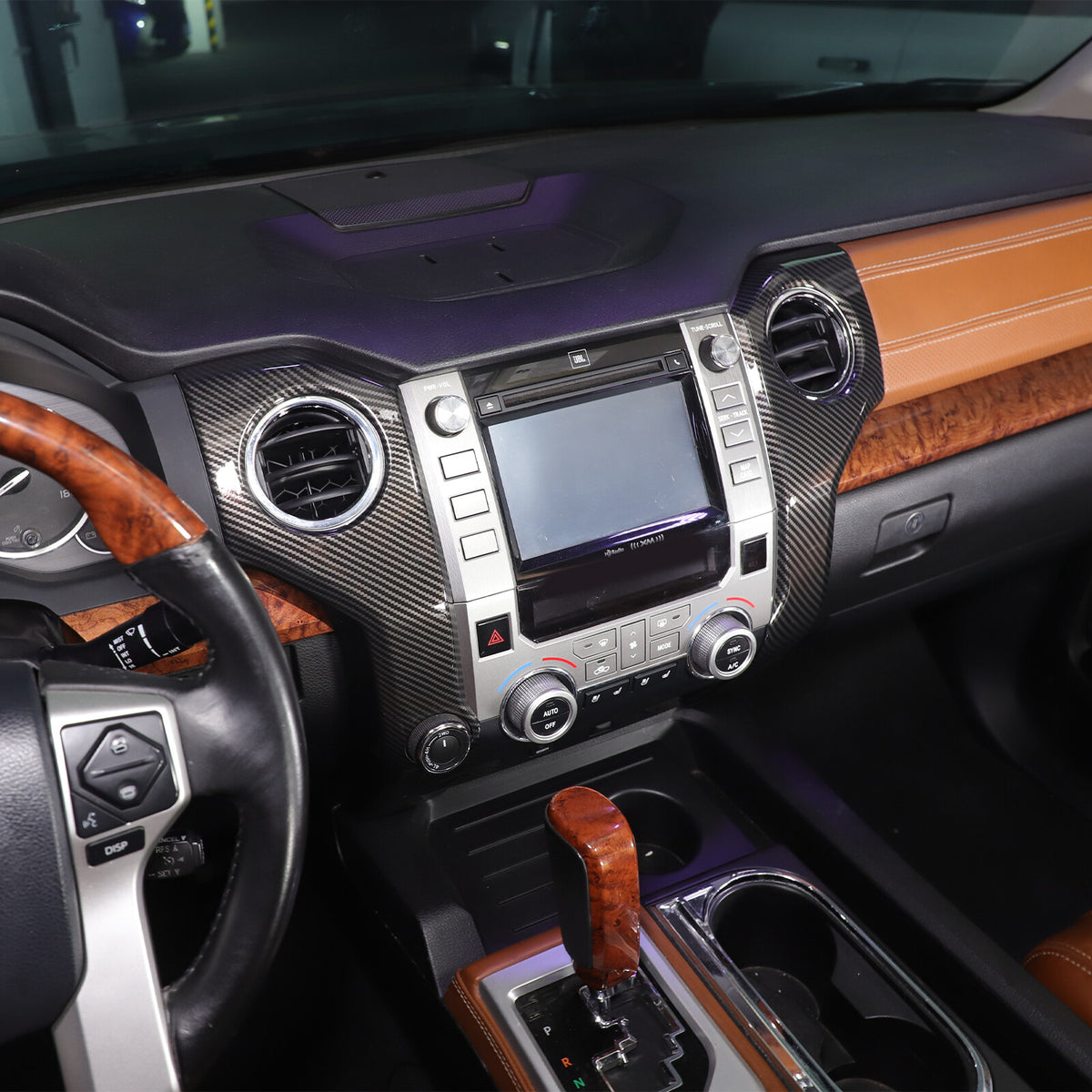 For Toyota Tundra 2014-2021 ABS Carbon Interior Side Air Vent Outlet Covers 18