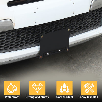 Front Bumper Tow Hook License Plate Mount Bracket For Fiat 500 2007+ US 11