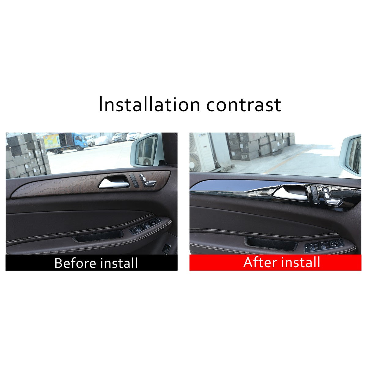Piano Black Door Panel Trim For Benz ML W166/GLE W166/GLS/X166/GL X164 13-19 US 16
