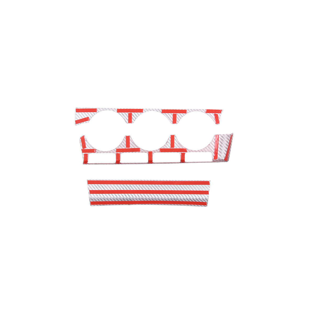 Red Real Carbon Fiber Interior Center Console Trim Set Kit For Subaru BRZ 22+ 127