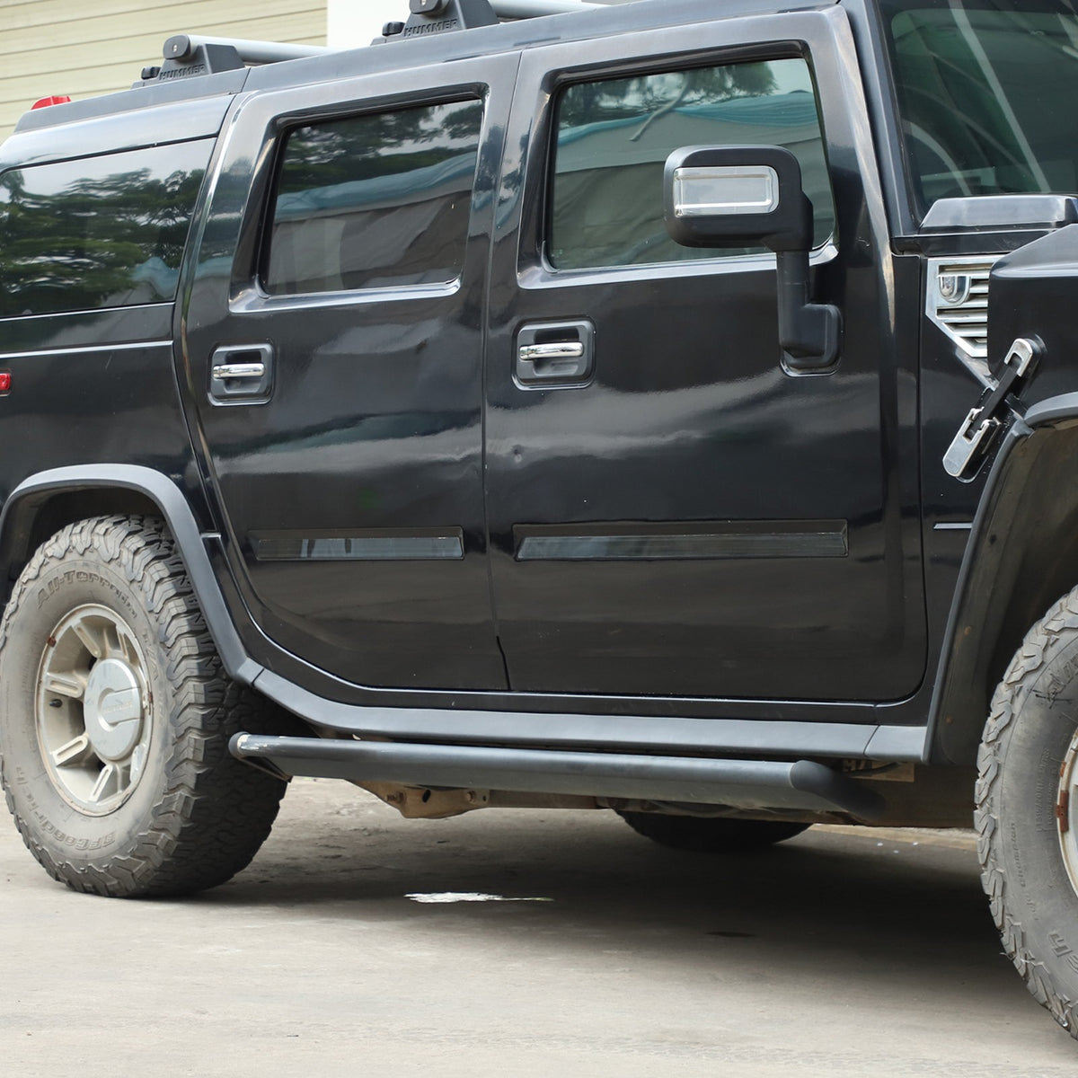 Black Titanium Stainless Steel Body Molding Trim Strips For Hummer H2 2003‑2009 16