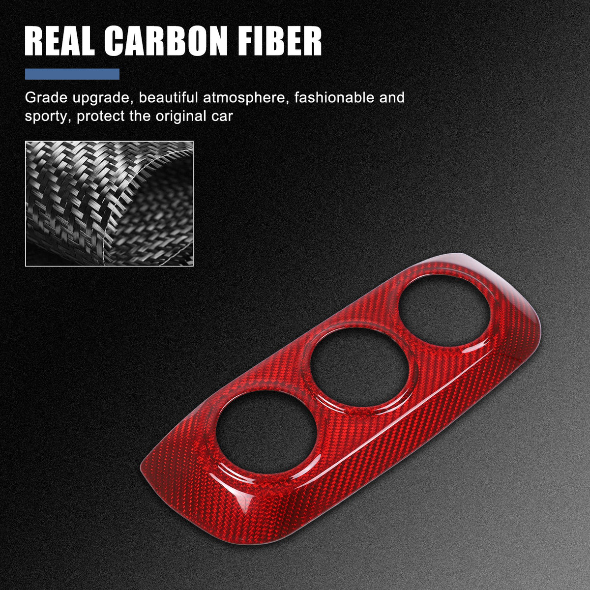 Red Real Carbon Fiber Interior Center Console Trim For Nissan Z 400Z RZ34 2023+ 55