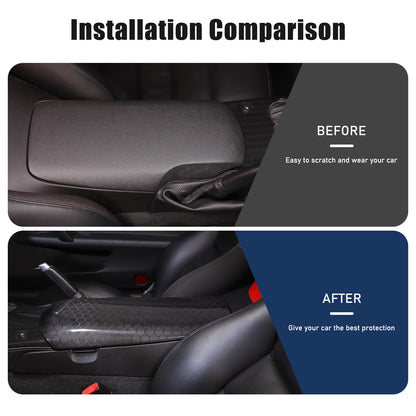 Honeycomb Carbon Fiber Center Console Armrest Box Cover For Corvette C6 2005-13 12
