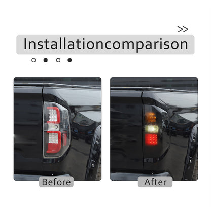 Smoked Black Rear Tail Light Lamp Guard Cover Trim For Toyota Tundra 2014-2021 14