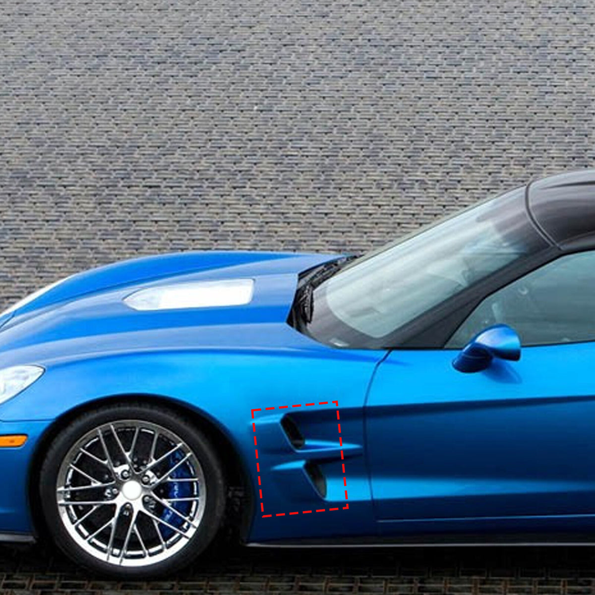 Real Carbon Fiber Wing Air Flow Fender Vent Trim For Corvette C6 ZR1 09-13 7