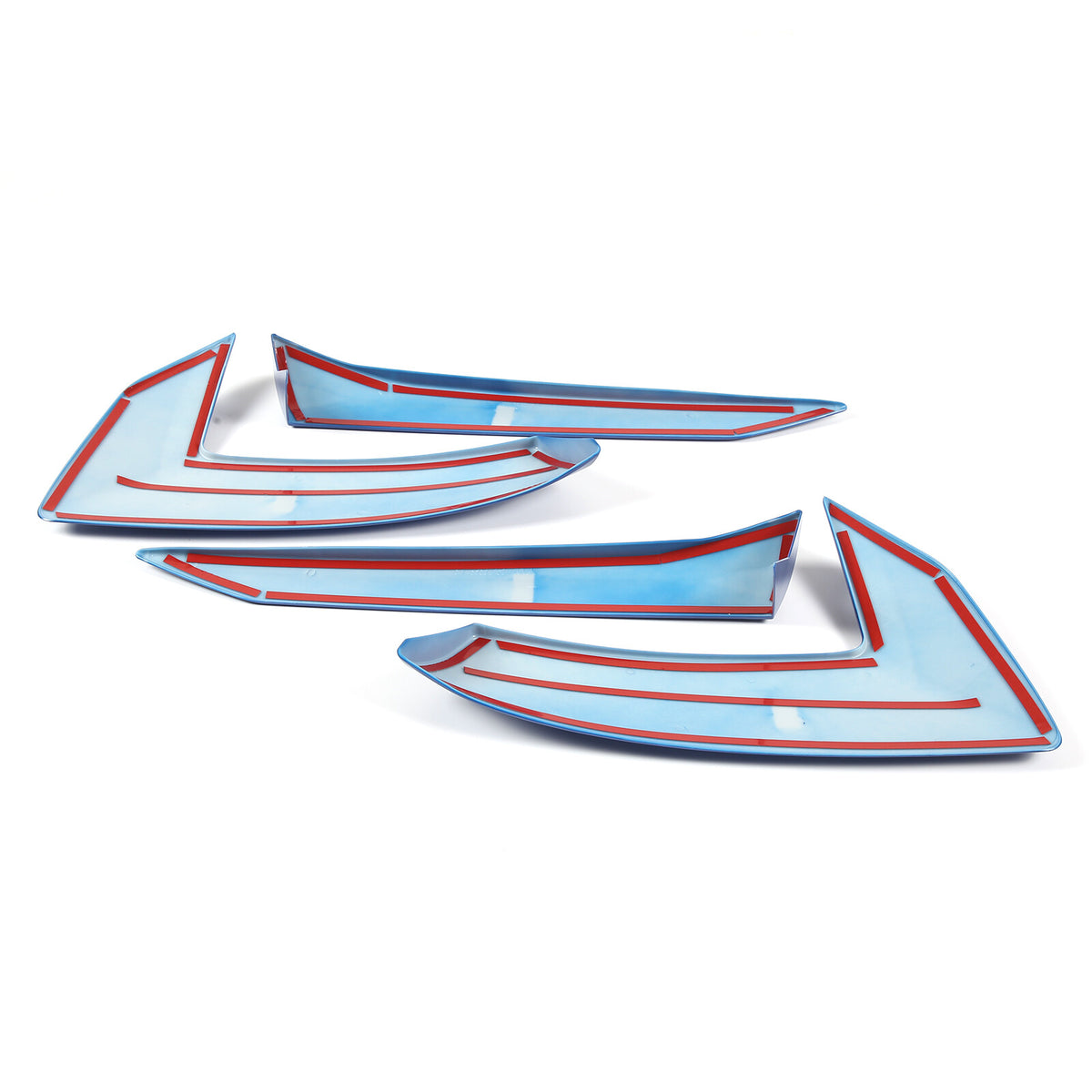 Blue ABS Side Fender Vent Door Handle Garnish Pair Trim For 2020-26 Corvette C8 15