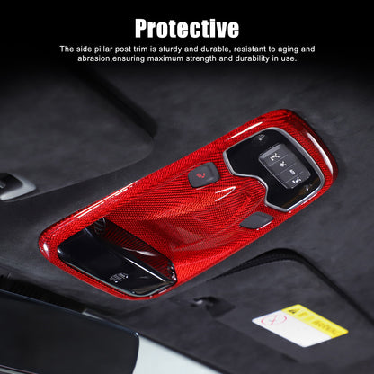 Red Real Carbon fiber Reading light Switch Trim Cover For Lotus EMIRA 2021-2025 10