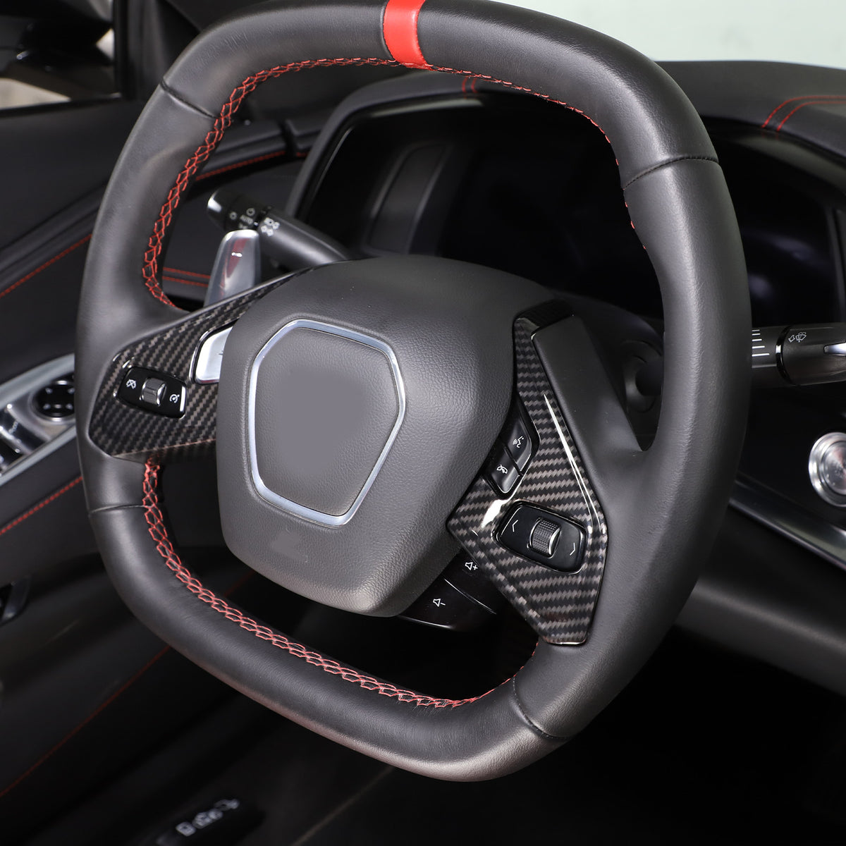 Carbon Fiber ABS Interior Full Decor Cover Trim Kit For Corvette C8 2020-2025 - Styles 1-5 45