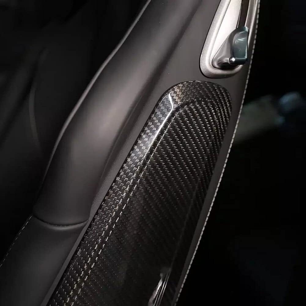 Real Carbon Fiber Interior Seat Side Panel Trim Cover for Porsche 911 718 US 4