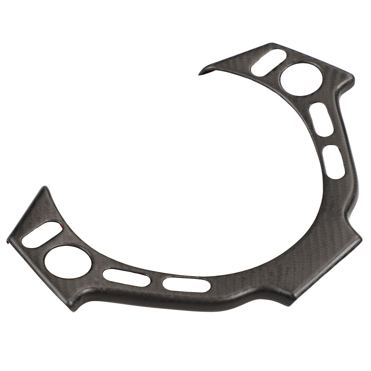 Matte Real Carbon Fiber Steering Wheel Button Trim For Nissan GTR R35 2008‑2016 5