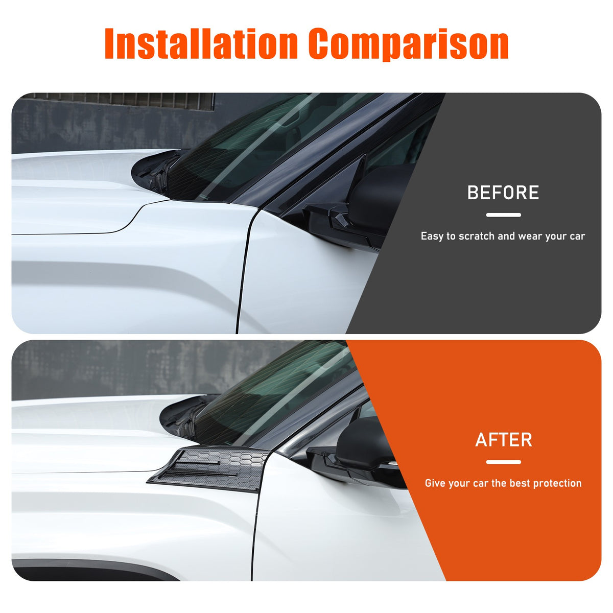 Carbon Fiber Style Fender Upper Decor Cover Trim For Toyota Tundra 2022+ 23
