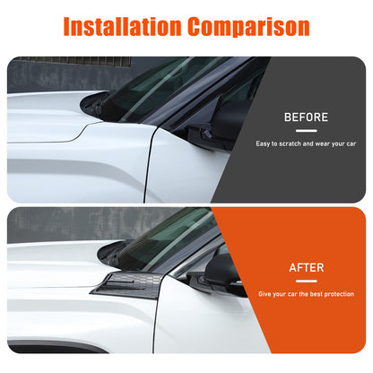 Carbon Fiber Style Fender Upper Decor Cover Trim For Toyota Tundra 2022+ 23