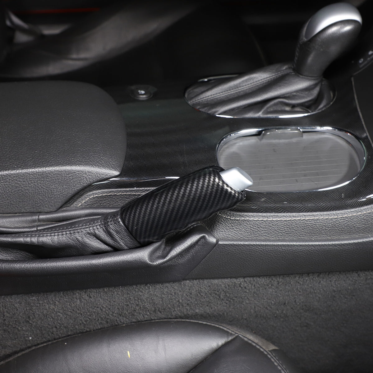 ABS Carbon Fiber Car Parking Lever Handbrake Case Cover For Corvette C6 2005-13 11