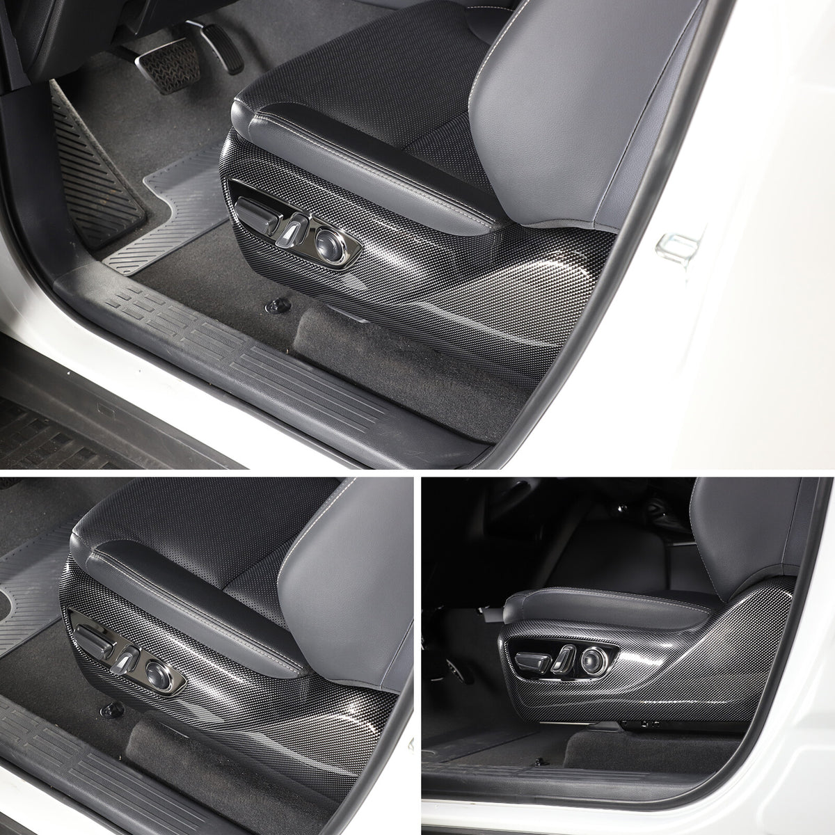 ABS Carbon Seat Adjustment Button Trim Cover For Toyota Land Cruiser LC250 24+ 3