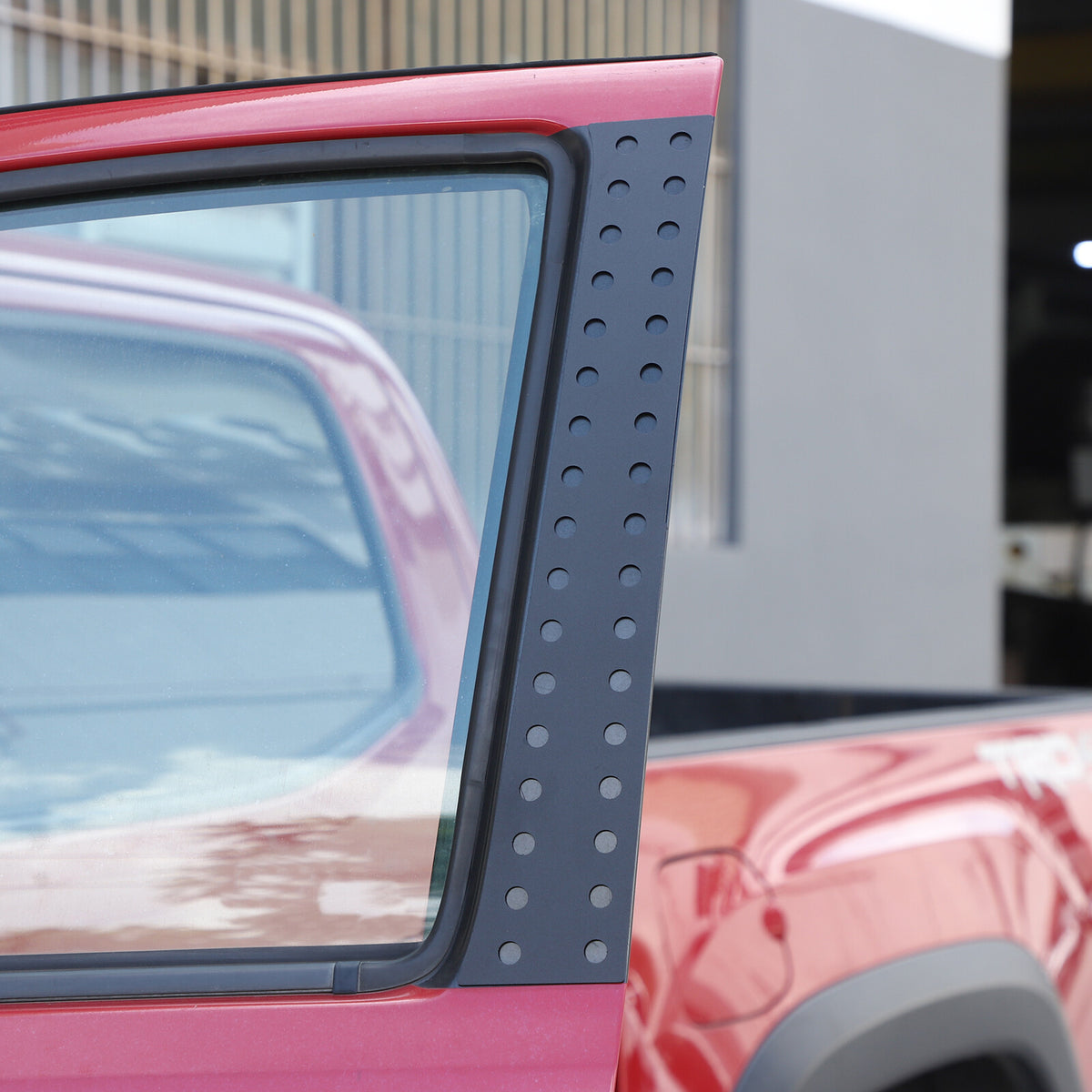 Black Aluminum Alloy Window Center Pillar Trim Panel For Toyota Tacoma 2016-23 15