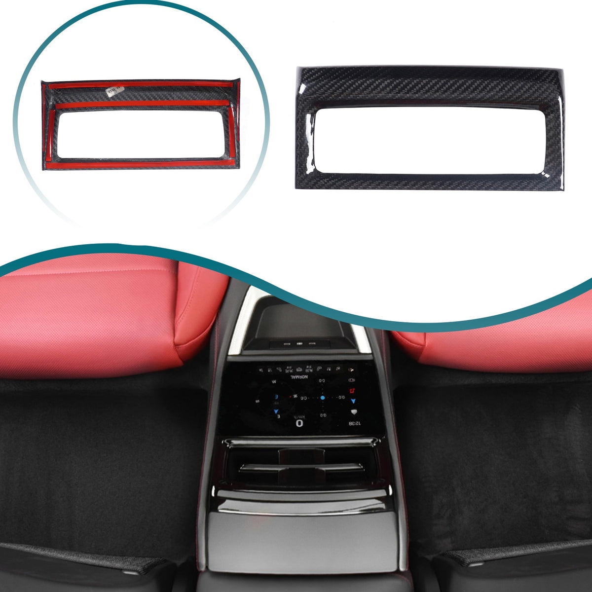Real Carbon Fiber Rear Air Outlet Frame Trim For Porsche Panamera 972 2024+ 1