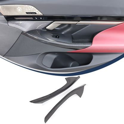 Real Carbon Fiber Window Lift Switch Button Trim Frame For BMW 5 Series G60 24+ 1