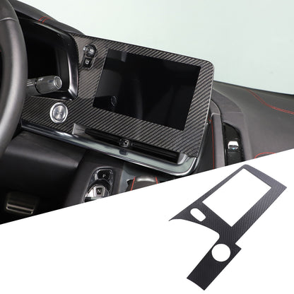 Real Carbon Fiber Dashboard Navigation Srceen Frame Trim For Corvette C8 2020-25 6