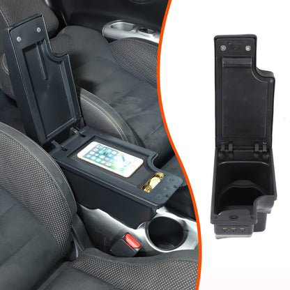 Center Console Armrest Storage Box Black Central Container For Nissan Juke 10-19 12