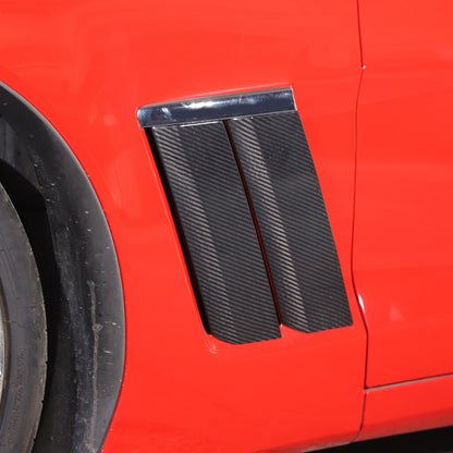 Real Carbon Fiber Side Fender Vents Panel Trim Kit For Corvette C6 2005-2013 19