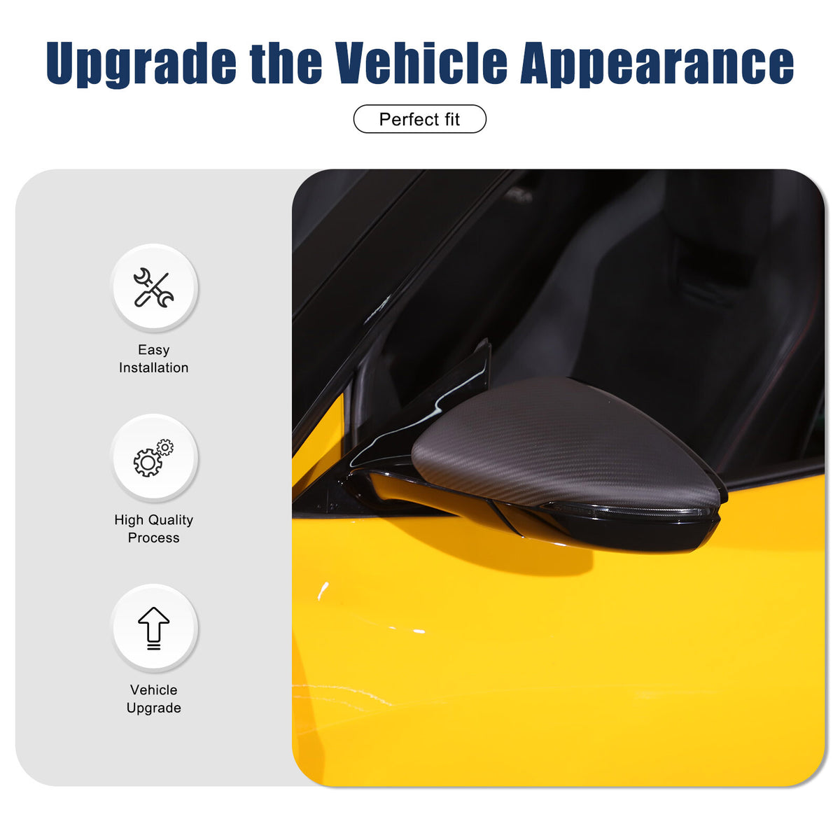 Matte Real Carbon fiber Side Rear Mirror Cover Caps Trim For Lotus EMIRA 2021-25 17