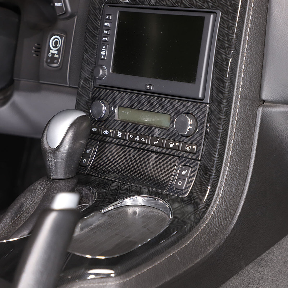 Real Carbon Fiber Center Console Air Conditioner Trim For Corvette C6 2005-13 16