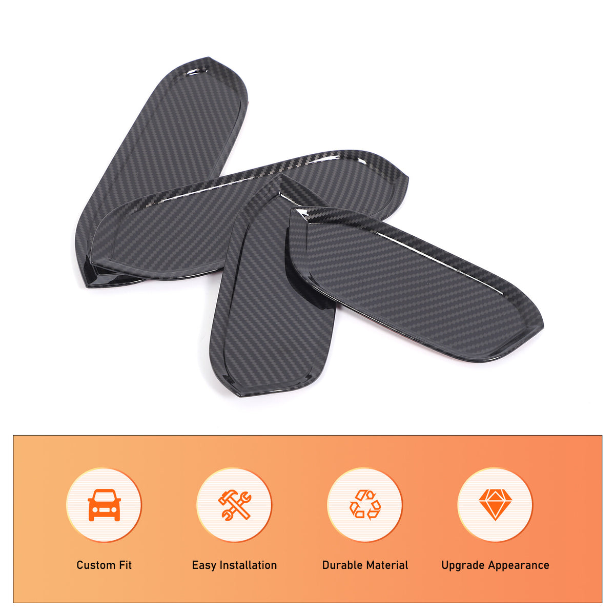 ABS Carbon Fiber Door Panel Armrest Handle Bowl Trim For Honda Pilot 03-08 US 14