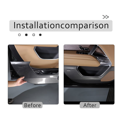 ABS Carbon Fiber Door Anti-kick Panel Trim For LR Range Rover Vogue 2023-2024 19