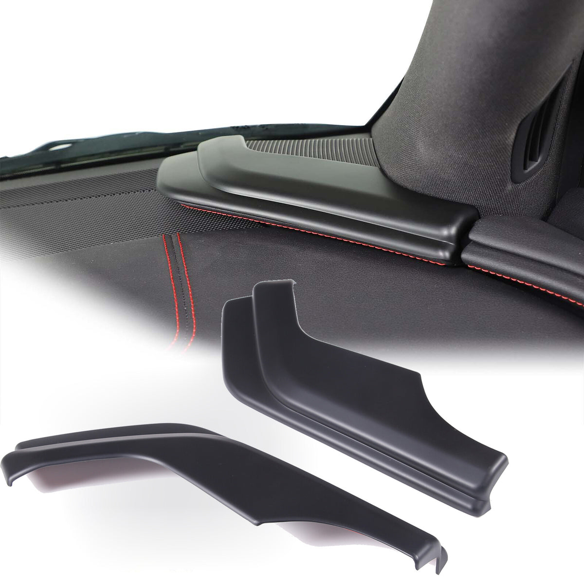 Matte Black ABS Full Interior Set Cover Trim Kit For Corvette C8 2020-25 - Styles 1-5 41