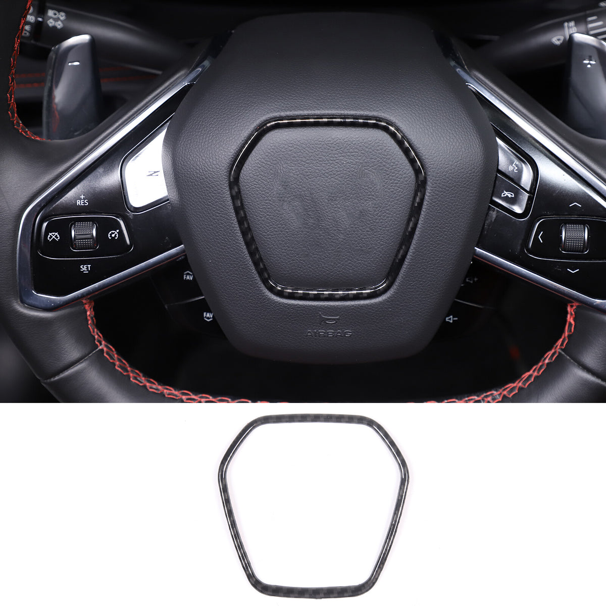 Carbon Fiber ABS Interior Full Decor Cover Trim Kit For Corvette C8 2020-2025 - Styles 41-45 36